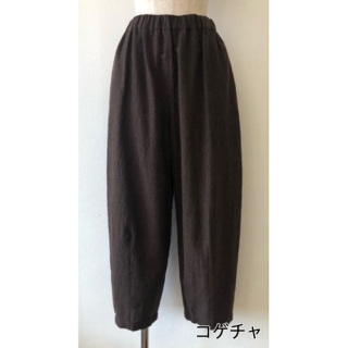 コットンウール千鳥柄ボリュームパンツ【期間限定】