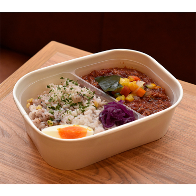 【弁当】[ロートレシピ]彩り野菜とビーツの赤いキーマカレー