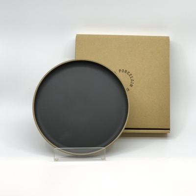 プレート(22cm)ブラック HPB004