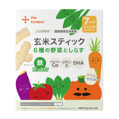 玄米スティック　6種の野菜としらす（BRIC-STIK-001）