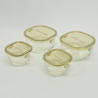 パック＆レンジ 角型4点セット（ブラウン）【期間限定】