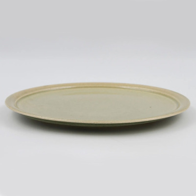 灰釉折縁皿（8寸）