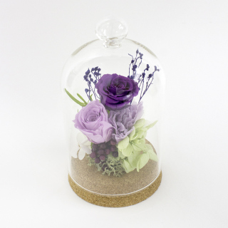 プリザーブドフラワーglass dome　violet