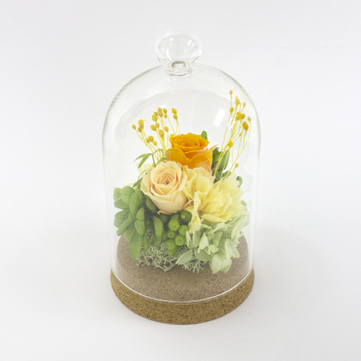 プリザーブドフラワーglass dome　yellow