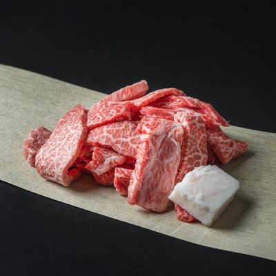 国内産黒毛和牛　焼肉切り落とし　400g　2人前≪クール便・冷凍≫
