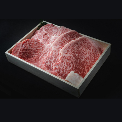 国内産黒毛和牛　ロースステーキ肉　1kg（5枚）　※ご進物用（折詰）≪クール便・冷凍≫