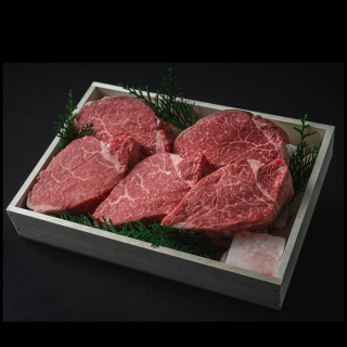 国内産黒毛和牛　ヘレステーキ肉　750g（5枚）　※ご進物用（折詰）<送料込>≪クール便≫