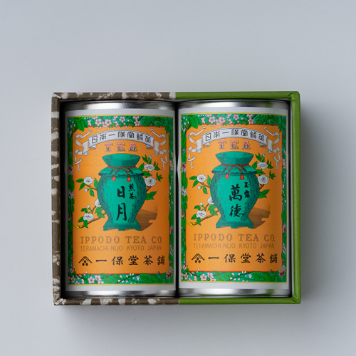 一保堂 玉露 萬徳 ・ 煎茶 日月 中缶詰合せ 一保堂 玉露 萬徳 ・ 煎茶 日月 中缶詰合せ