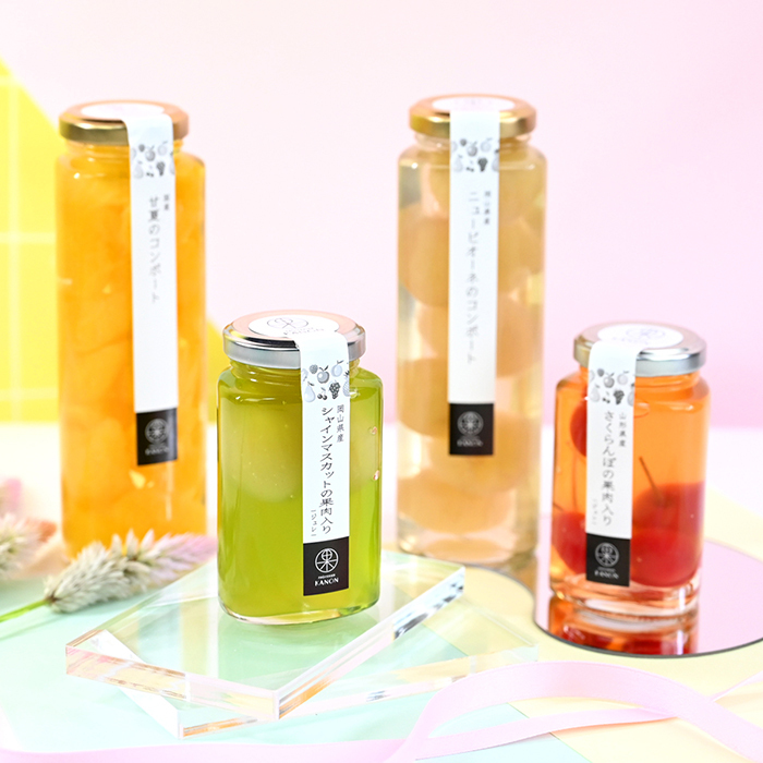 KANON 国産フルーツジュレ＆コンポート4本アソート（FC-P2226
