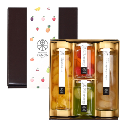 KANON 国産フルーツジュレ＆コンポート4本アソート（FC-P2226）