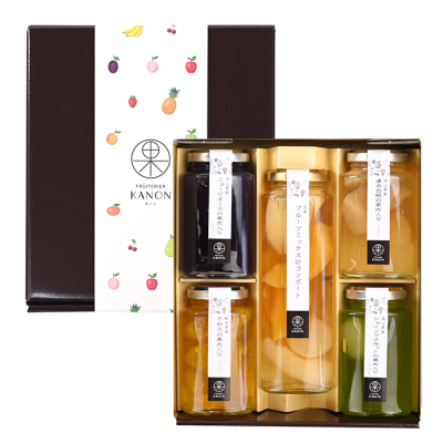 KANON 国産フルーツジュレ＆コンポート5本アソート（FC-P2227）