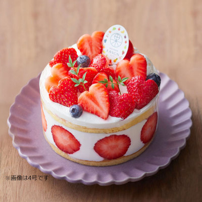 ハートのいちごデコ5号【ケーキダイアリー】