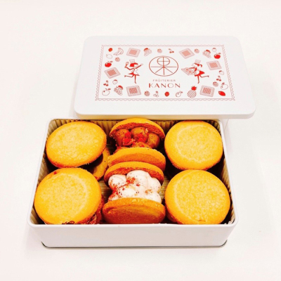 【赤缶】カノンサンド（バターチーズフレーズ＆ショコラ）6個入≪クール便・冷凍≫