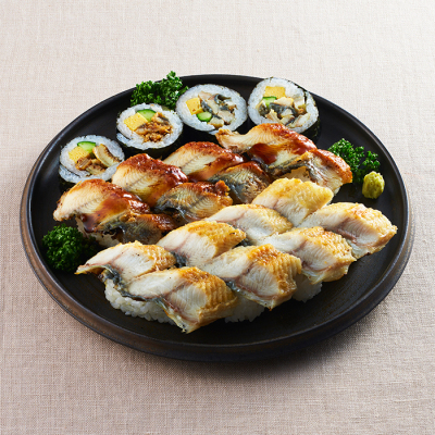 職人手焼き 白焼・蒲焼うなぎ寿司食べ比べセット【土用丑】
