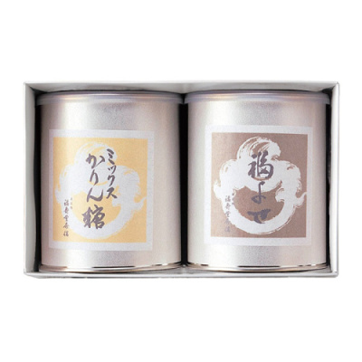 丸缶せんべい2缶セット【夏みやげ】