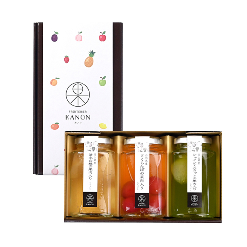 フリュテリーカノン KANON 国産フルーツジュレ3本アソート(FC-P2220)【大阪みやげ】 フリュテリーカノン KANON 国産フルーツジュレ3本アソート(FC-P2220)【大阪みやげ】