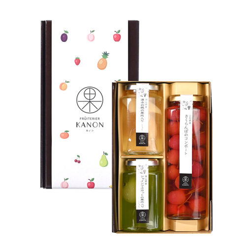 フリュテリーカノン KANON 国産フルーツジュレ&コンポート3本アソート(FC-P2225)【大阪みやげ】 フリュテリーカノン KANON 国産フルーツジュレ&コンポート3本アソート(FC-P2225)【大阪みやげ】