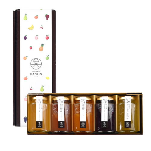 フリュテリーカノン KANON 国産コンフィチュール5本アソート(FC-P2234)【大阪みやげ】 フリュテリーカノン KANON 国産コンフィチュール5本アソート(FC-P2234)【大阪みやげ】