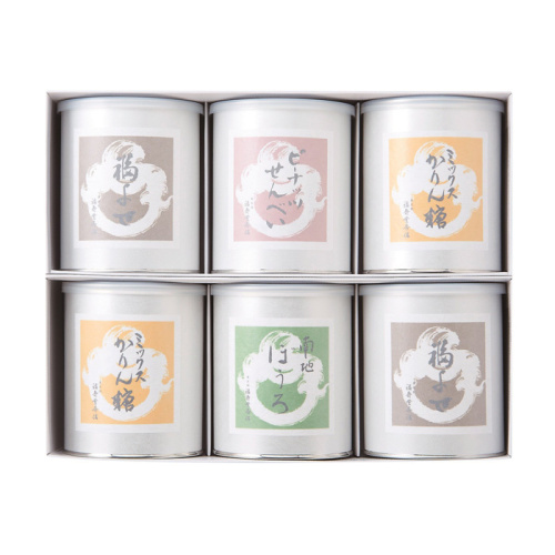 福壽堂秀信 丸缶せんべい6缶セット【大阪みやげ】 福壽堂秀信 丸缶せんべい6缶セット【大阪みやげ】