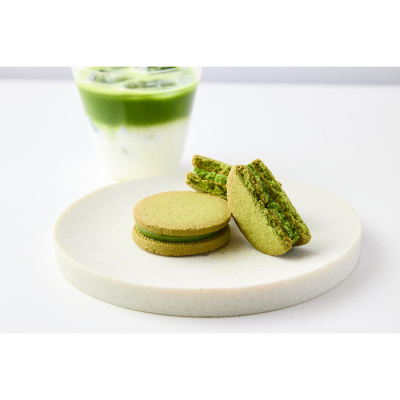 【抹茶専門ブランド千休】（お届け）米粉の抹茶ガナッシュサンドクリスマスBOX（5個セット)≪クール便・冷凍≫