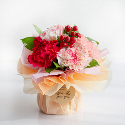 【届いてそのまま飾れる】スタンドブーケ-Pink-（AC-4）【母の日】