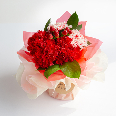 【届いてそのまま飾れる】スタンドブーケ-Red-（AC-6）【母の日】