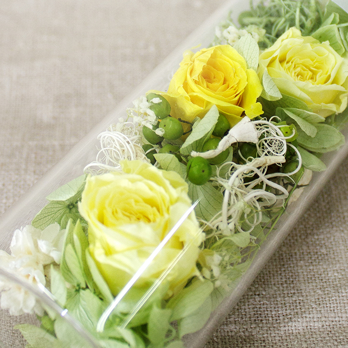 プリザーブドフラワー-Flower Bottle -YellowS（CPB-YS7）【母の日