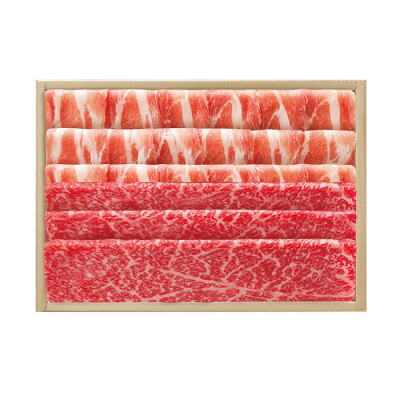 国産牛モモ薄切り・鹿児島県産黒豚肩ロース薄切り 各300g≪クール便・冷蔵≫