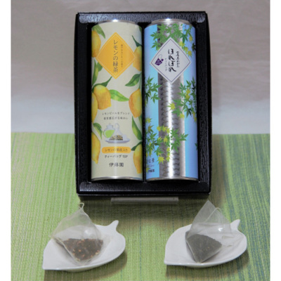 レモンの緑茶ティーバッグ、ほれぼれティーバッグスリム缶セット【夏みやげ】