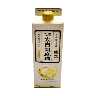 九鬼 太白純正胡麻油（紙パック）420ｇ×6本