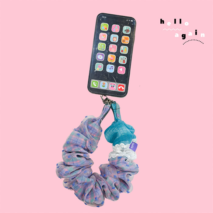 点と線　ブルー　ストラップ付き ≪OUTLET≫yukinoストラップ付きパスケース(グレイ): ALL｜Bleu