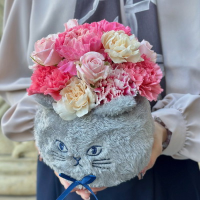 生花アレンジメント にゃレンジメント ルナ【母の日】