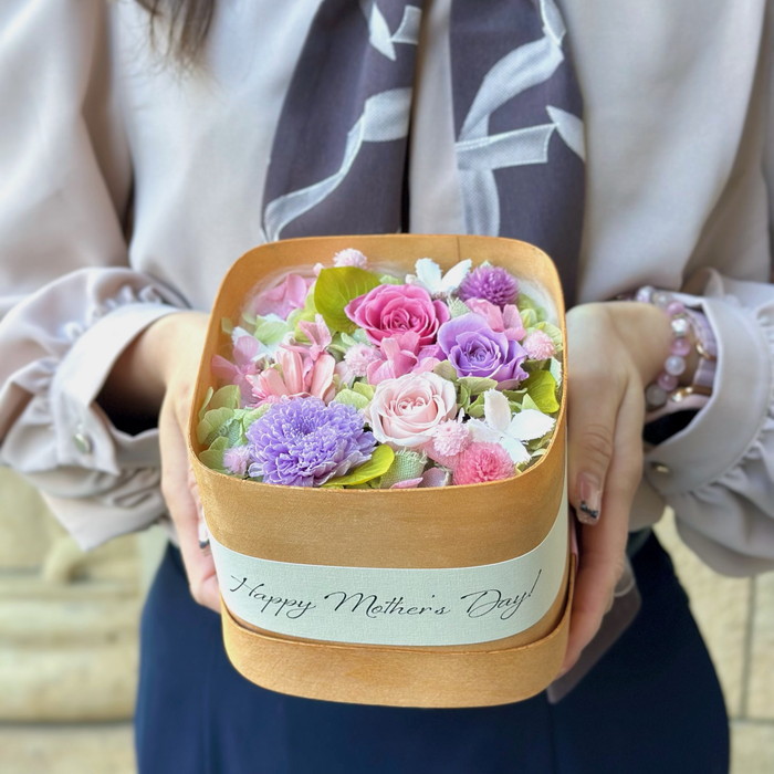 プリザーブドフラワー ブルームベント M ピンク【母の日】(sg260043