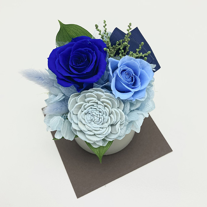 プリザーブドフラワー ブルー(sg260068)｜阪神オンラインショッピング