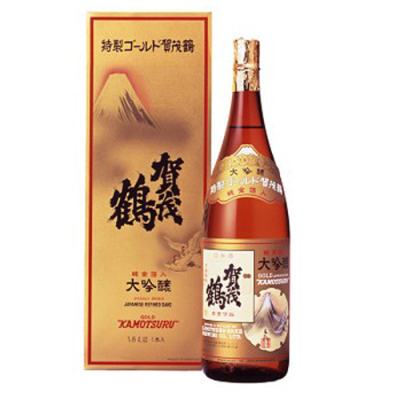 「賀茂鶴」大吟醸 純金箔入 特製 ゴールド賀茂鶴（箱入）1800ml[N-024]