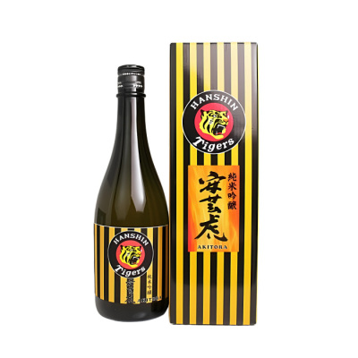 安芸虎」純米吟醸 阪神タイガースラベル （化粧箱入）720ml[N