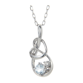 Infinity Love Knot ブルートパーズ ネックレス