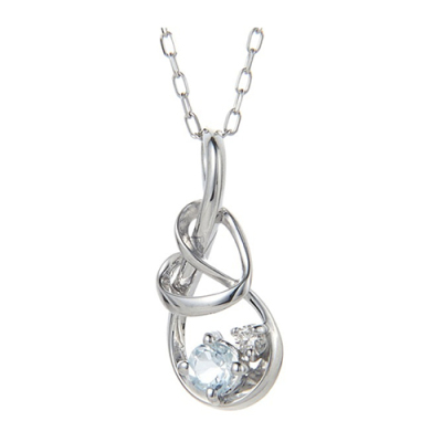 Infinity Love Knot ブルートパーズ ネックレス