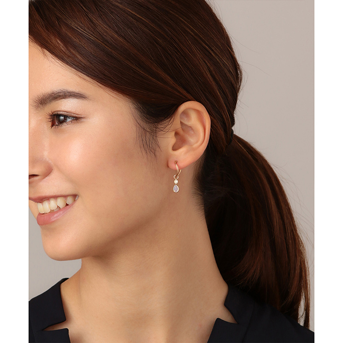 K18YG ピアス ハワイアンジュエリー[K18YG] 五角形フープピアス/フイナ