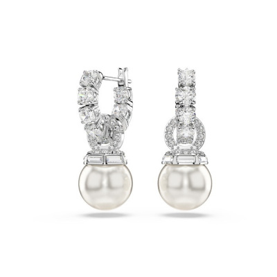 Constella ドロップピアス クリスタル・パール Constella ドロップピアス, クリスタル・パール, ラウンドカット