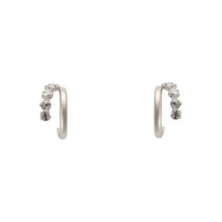 ミニフープピアス　18金ホワイトゴールド