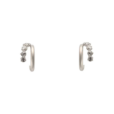 ミニフープピアス　18金ホワイトゴールド