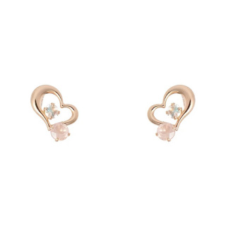 ハートピアス　18金ピンクゴールド