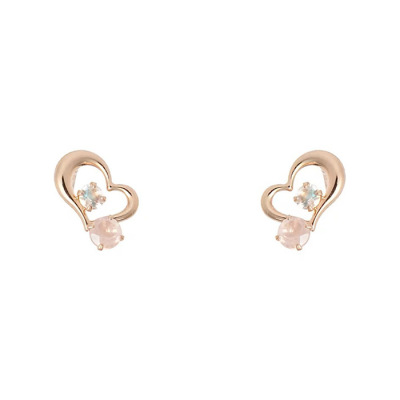 ハートピアス　18金ピンクゴールド