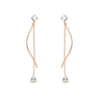 ロングチェーンピアス　10金ピンクゴールド
