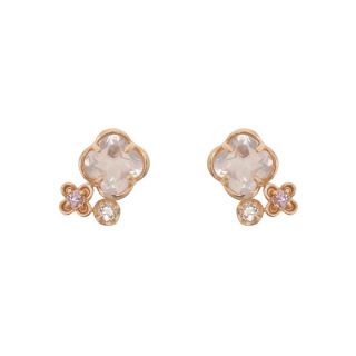 フルーレットピアス　10金ピンクゴールド