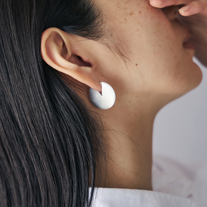 T.japan フープピアス コネクト] フープピアス ディスク_75921 シルバー(sn250087)｜阪神