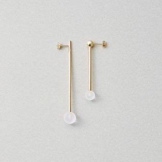 [ドロップ] ピアス アシンメトリー_75931 イエローゴールド