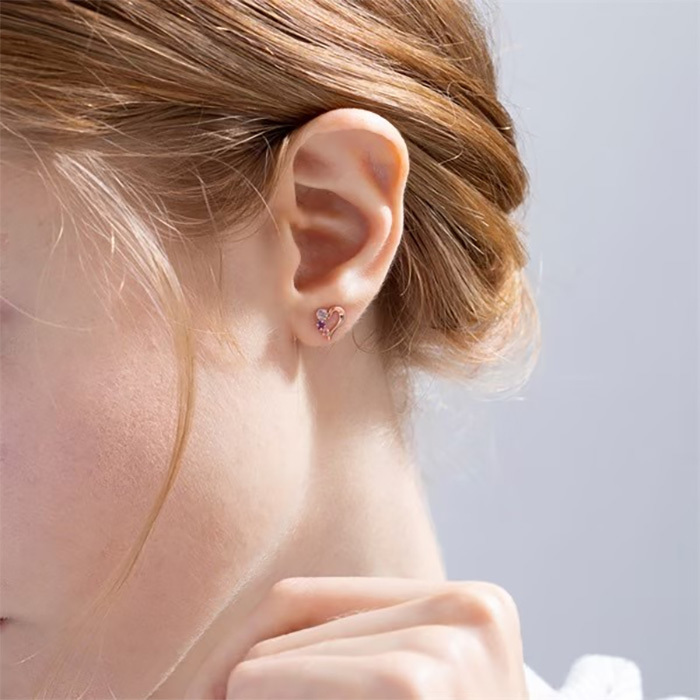 K10PGピアス_151636153105 ローズクォーツ／アメ／Pトル(sn250102  