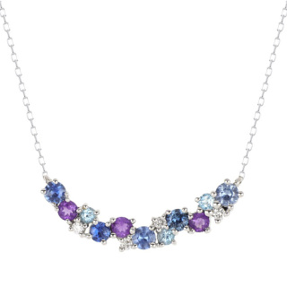 PT950 サファイヤネックレス(SB00458N)